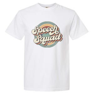 Speech Squad Speech Therapy Crew Hello Back To School Team Garment-Dyed Heavyweight T-Shirt