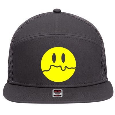 Sad Smile 7 Panel Mesh Trucker Snapback Hat