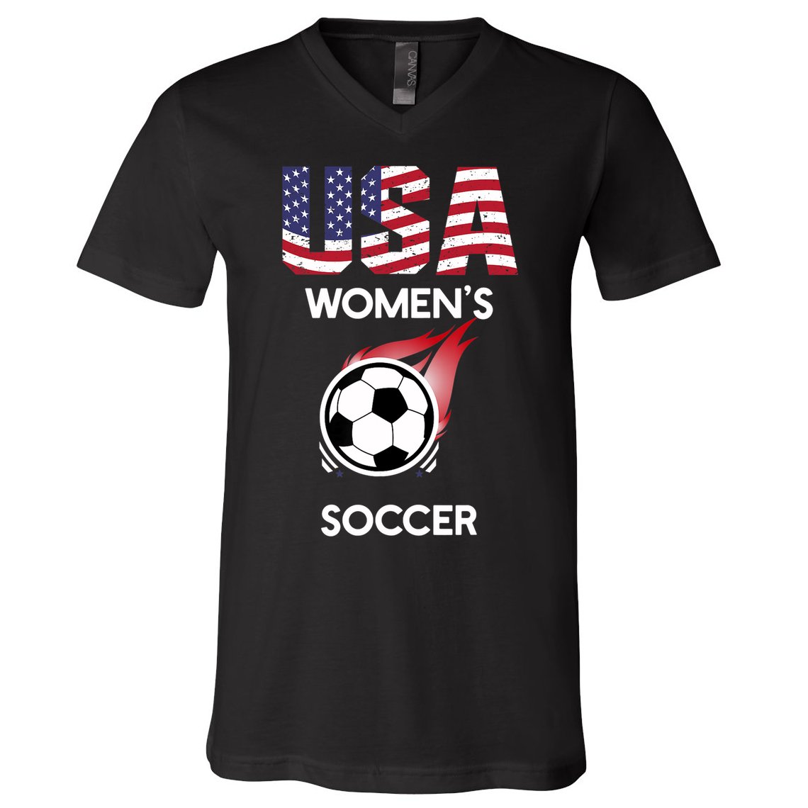 Support 'S Soccer Team USA V-Neck T-Shirt