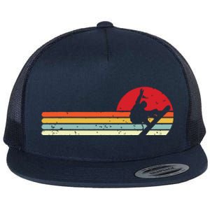 Sunset Snowboarder Snow Boarding Snowboarders Flat Bill Trucker Hat