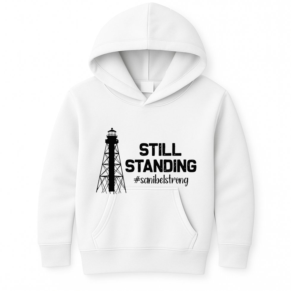Still Standing Sanibel Strong Florida Hurricane Relief Kids Hoodie