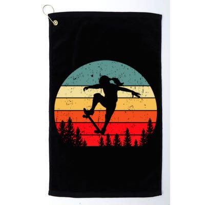 Skater Skateboarder Skateboarding Gift Platinum Collection Golf Towel