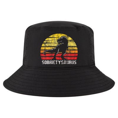 Sobrietysaurus Sober Sobriety Anniversary Recovery Aa Na Cool Comfort Performance Bucket Hat