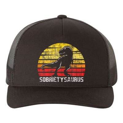 Sobrietysaurus Sober Sobriety Anniversary Recovery Aa Na Yupoong Adult 5-Panel Trucker Hat