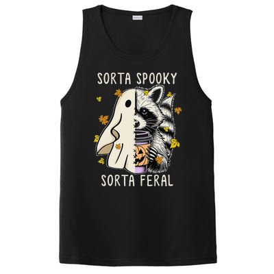 Sorta Spooky Sorta Feral Raccoon Halloween Feral PosiCharge Competitor Tank