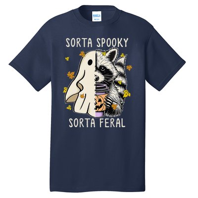 Sorta Spooky Sorta Feral Raccoon Halloween Feral Tall T-Shirt