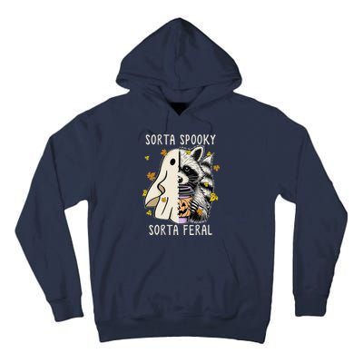 Sorta Spooky Sorta Feral Raccoon Halloween Feral Tall Hoodie