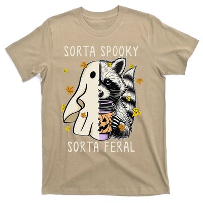 Sorta Spooky Sorta Feral Raccoon Halloween Feral T-Shirt