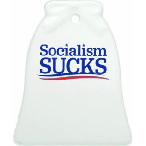 Socialism Sucks Ceramic Bell Ornament