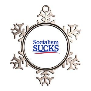 Socialism Sucks Metallic Star Ornament