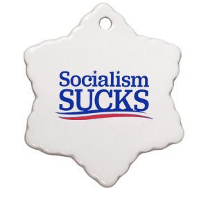 Socialism Sucks Ceramic Star Ornament