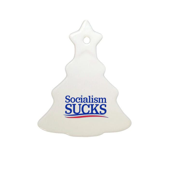 Socialism Sucks Ceramic Tree Ornament