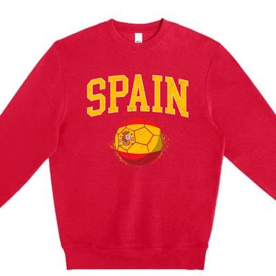 Spain Spanish Soccer Football Tournament Game Premium Crewneck Sweatshirt