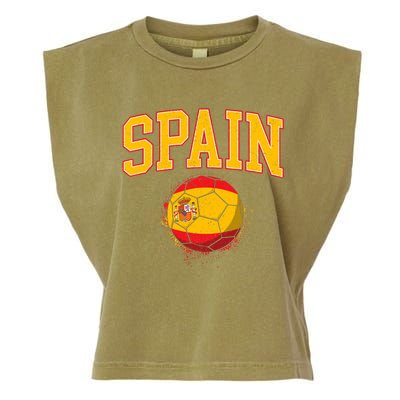 Spain Spanish Soccer Football Tournament Game Garment-Dyed Women's Muscle Tee