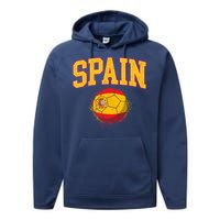 Spain Spanish Soccer Football Tournament Game Performance Fleece Hoodie