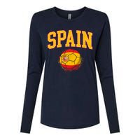 Spain Spanish Soccer Football Tournament Game Womens Cotton Relaxed Long Sleeve T-Shirt