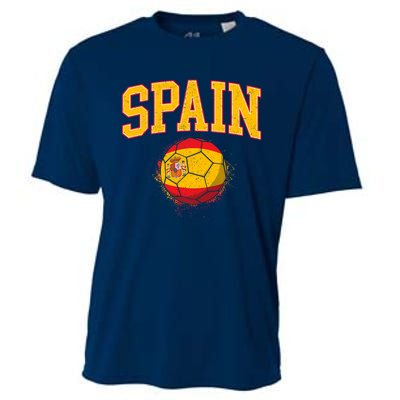 Spain Spanish Soccer Football Tournament Game Cooling Performance Crew T-Shirt