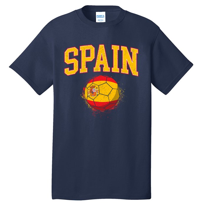 Spain Spanish Soccer Football Tournament Game Tall T-Shirt