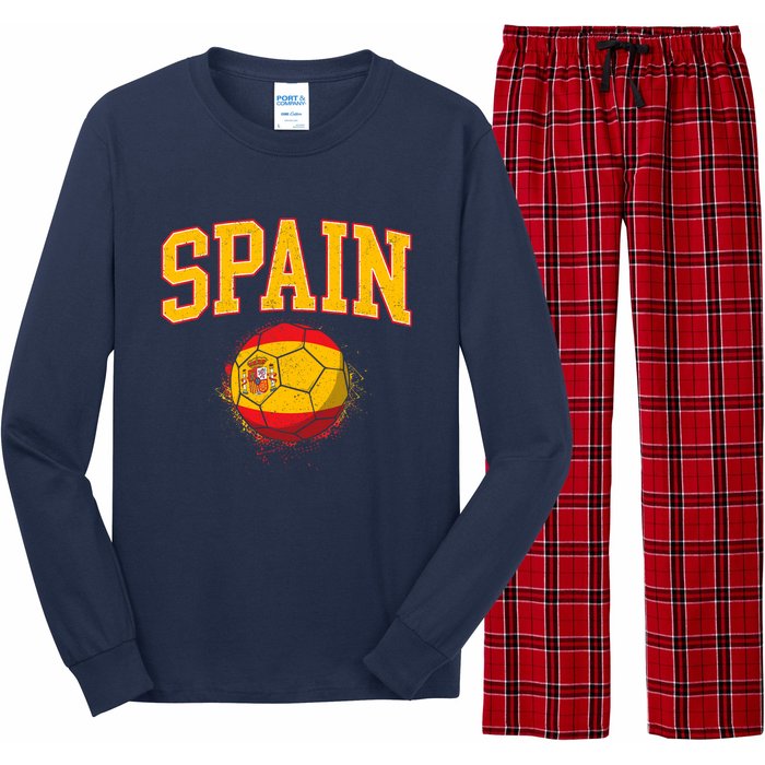 Spain Spanish Soccer Football Tournament Game Long Sleeve Pajama Set