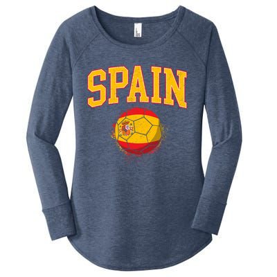 Spain Spanish Soccer Football Tournament Game Women's Perfect Tri Tunic Long Sleeve Shirt