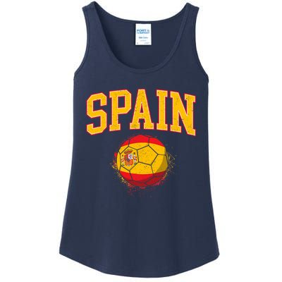 Spain Spanish Soccer Football Tournament Game Ladies Essential Tank