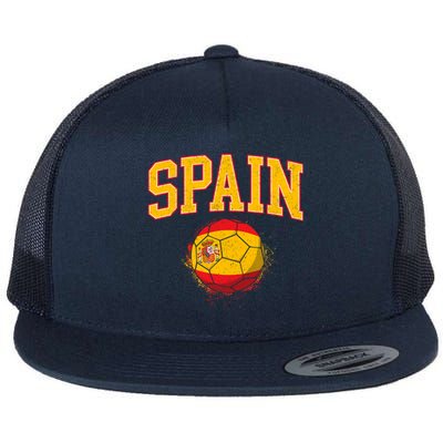 Spain Spanish Soccer Football Tournament Game Flat Bill Trucker Hat