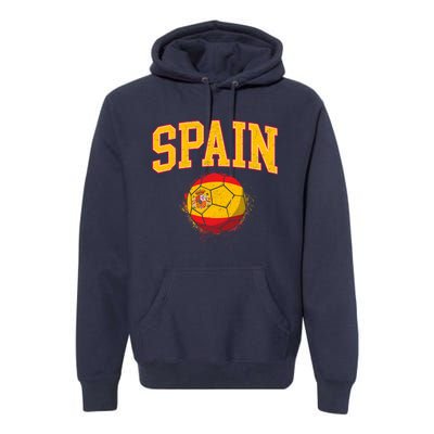 Spain Spanish Soccer Football Tournament Game Premium Hoodie