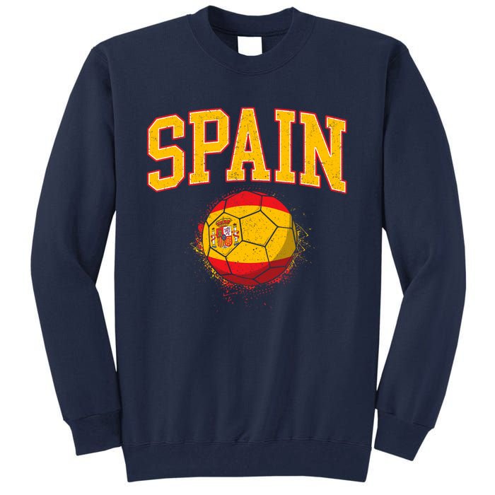 Spain Spanish Soccer Football Tournament Game Tall Sweatshirt