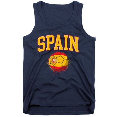 Spain Spanish Soccer Football Tournament Game Tank Top