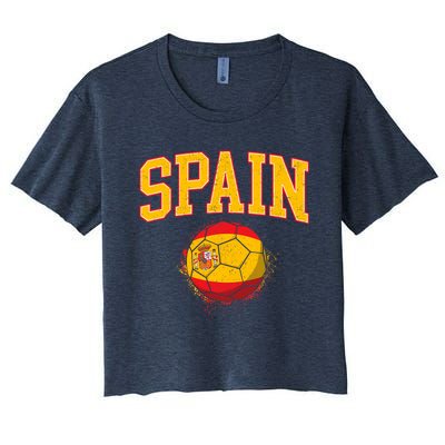 Spain Spanish Soccer Football Tournament Game Women's Crop Top Tee