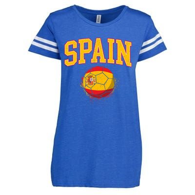 Spain Spanish Soccer Football Tournament Game Enza Ladies Jersey Football T-Shirt