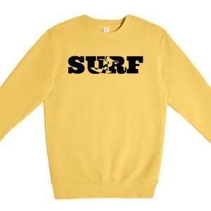 Surf Surfing Surfboard Beach Summer Premium Crewneck Sweatshirt