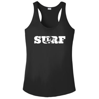 Surf Surfing Surfboard Beach Summer Ladies PosiCharge Competitor Racerback Tank