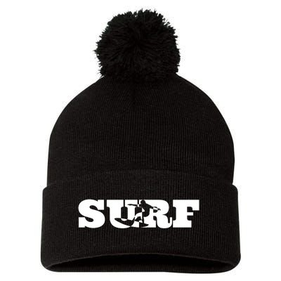 Surf Surfing Surfboard Beach Summer Pom Pom 12in Knit Beanie