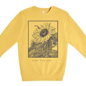 Sunflower Sun Premium Crewneck Sweatshirt