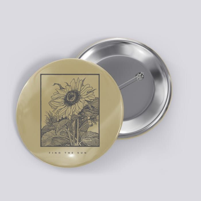 Sunflower Sun Button