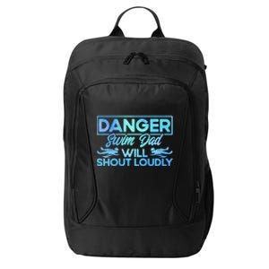 Swimming Swimmer Swim Dad Will Shout Loudly Watercolor Gift City Backpack