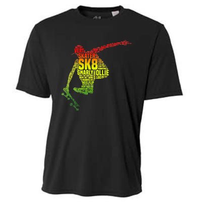 Skateboard Skater Slang Retro Skaterboarding Cooling Performance Crew T-Shirt