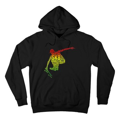 Skateboard Skater Slang Retro Skaterboarding Hoodie