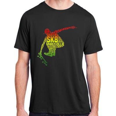 Skateboard Skater Slang Retro Skaterboarding Adult ChromaSoft Performance T-Shirt