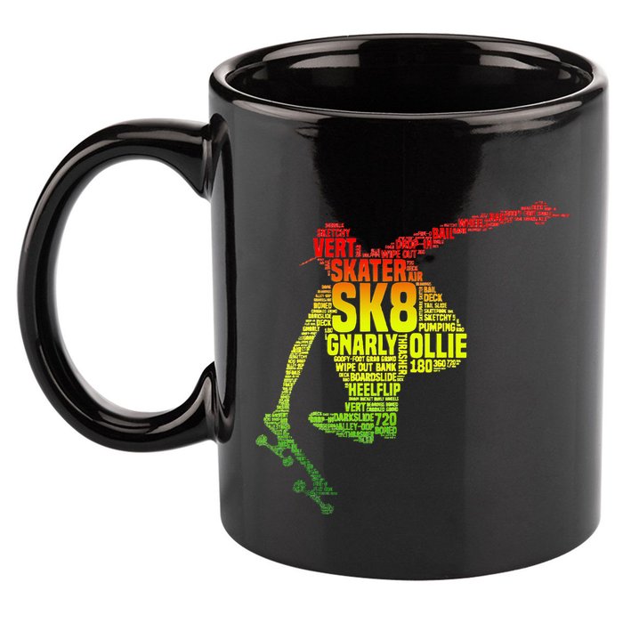 Skateboard Skater Slang Retro Skaterboarding 11oz C Handle Ceramic Mug