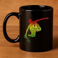 Skateboard Skater Slang Retro Skaterboarding 11oz C Handle Ceramic Mug