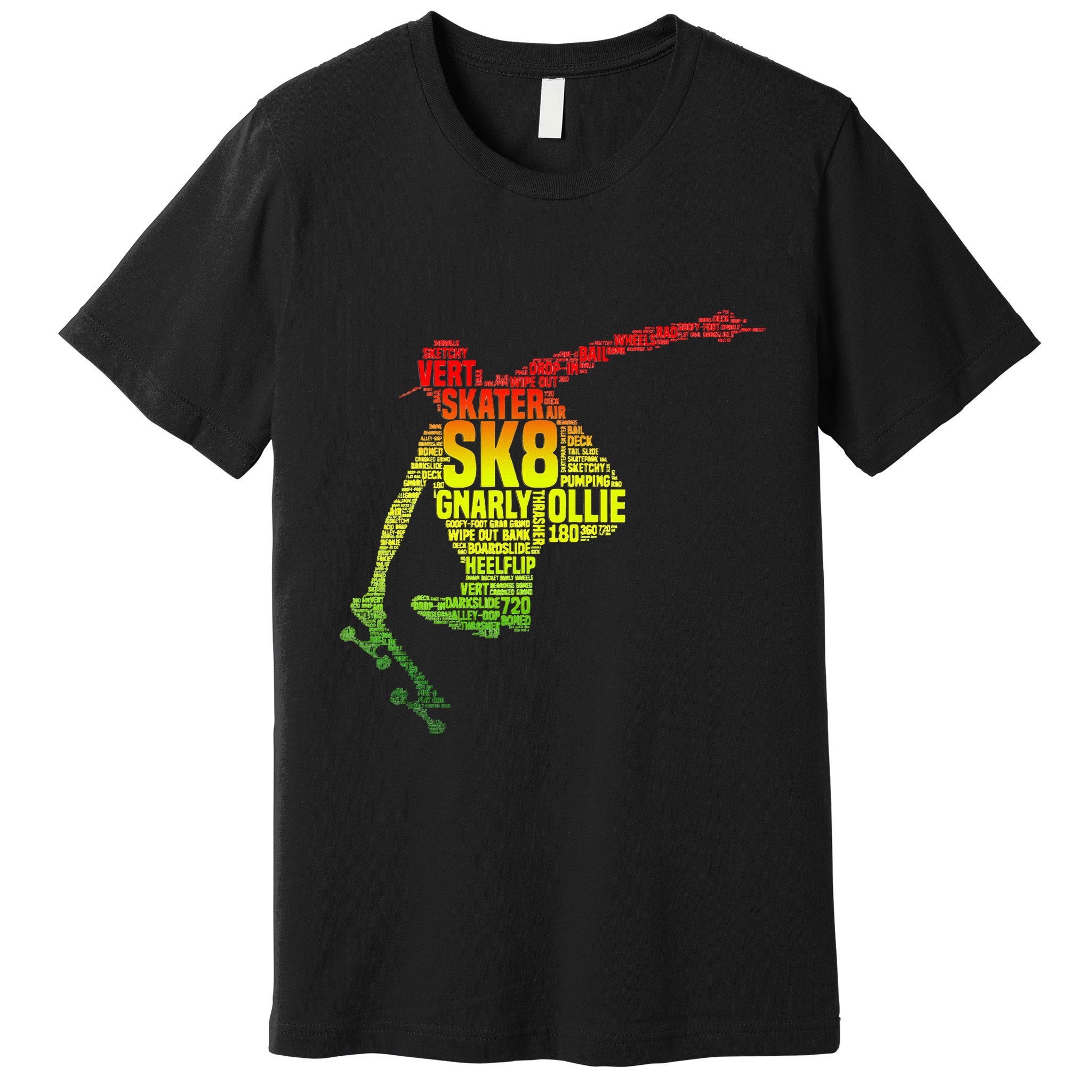 Skateboard Skater Slang Retro Skaterboarding Premium T-Shirt
