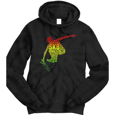 Skateboard Skater Slang Retro Skaterboarding Tie Dye Hoodie