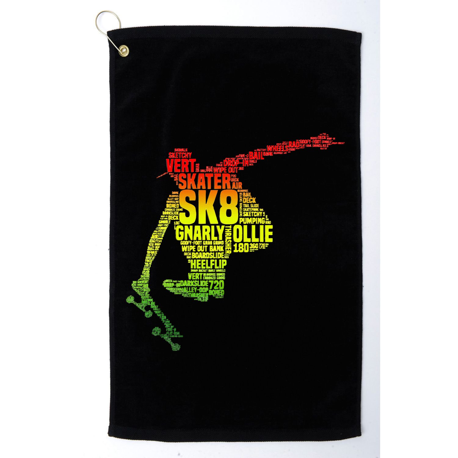 Skateboard Skater Slang Retro Skaterboarding Golf Towel