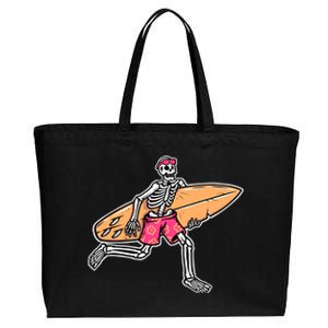 Skull Surfer Cotton Canvas Jumbo Tote