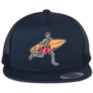 Skull Surfer Flat Bill Trucker Hat