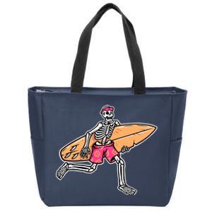 Skull Surfer Zip Tote Bag