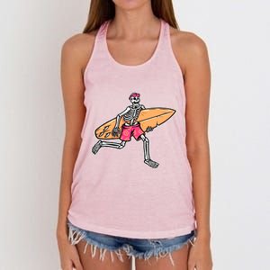 Skull Surfer Women's Knotted Racerback Tank