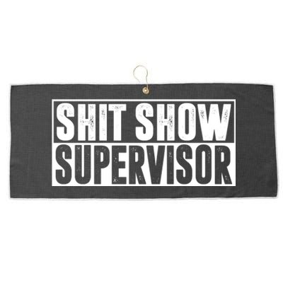 Shit Show Supervisor Funny Gift Large Microfiber Waffle Golf Towel